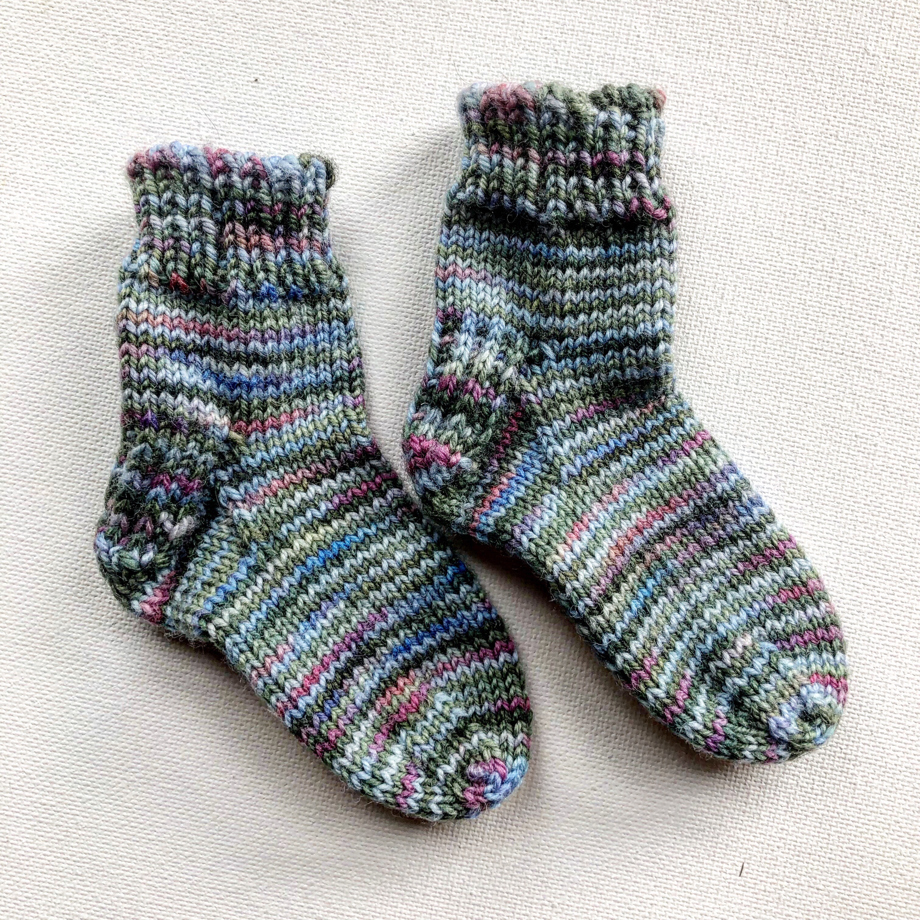 Newborn Hand-knit Socks